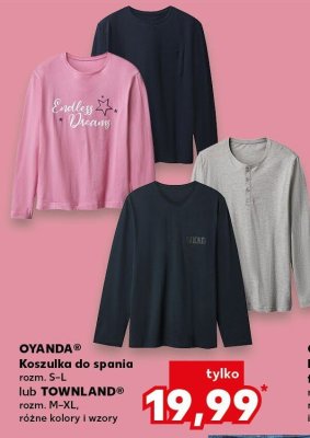 Koszulka do spania OYANDA lub TOWNLAND różne kolory i wzory promocja w Kaufland
