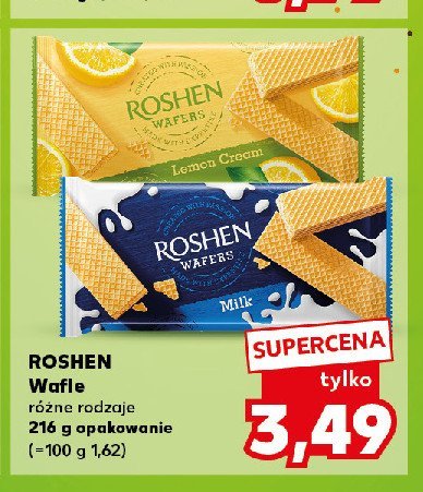 Wafelki mleczne Roshen promocja