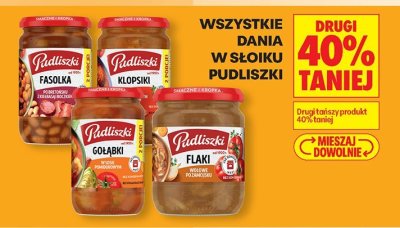 Wszystkie dania w słoiku Pudliszki DRUGIE -40% promocja w Biedronka