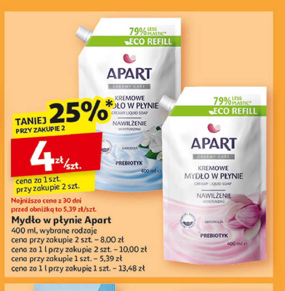 Mydło w płynie wanilia i gardenia zapas Apart natural promocja