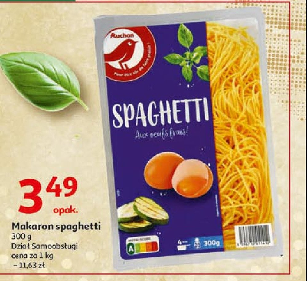 Makaron spaghetti Auchan promocja