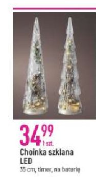 Choinka szklana led 35 cm promocja