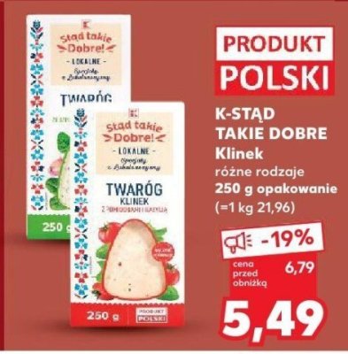 Twaróg klinek różne rodzaje 250 g promocja w Kaufland