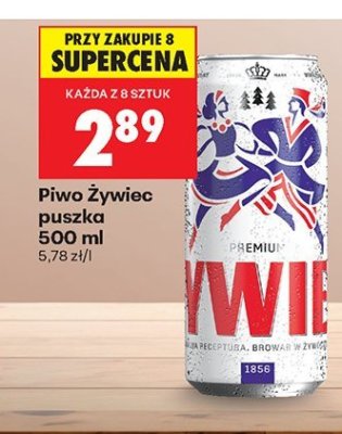 Piwo Żywiec puszka 500 ml promocja w Biedronka