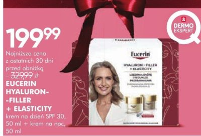 EUCERIN HYALURON-FILLER + ELASTICITY krem na dzień SPF 30, 50 ml + krem na noc 50 ml promocja w Super-Pharm