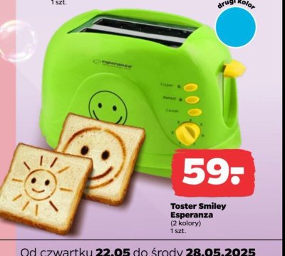 Toster smiley niebieski Esperanza promocja