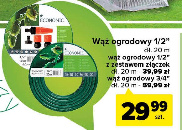 Wąż ogrodowy economic 1/2" 20 m promocja