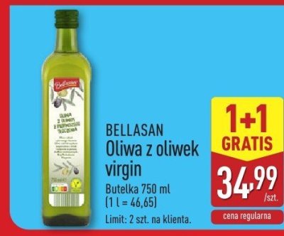 Oliwa z oliwek virgin BELLASAN butelka 750 ml promocja w Aldi