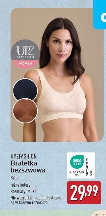 Braletka bezszwowa m-xl Up2fashion promocja w Aldi