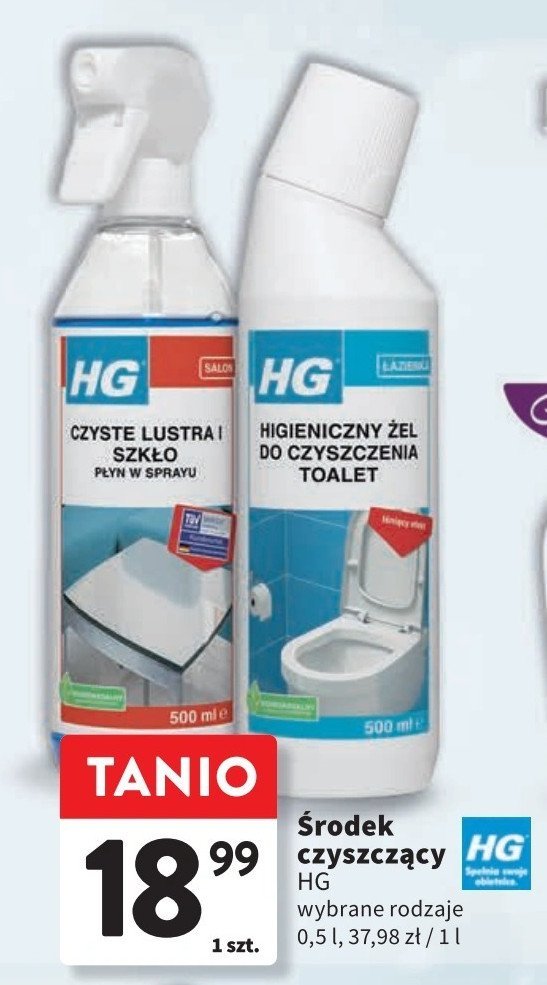 Żel do czyszczenia toalet Hg toalety promocja w Intermarche