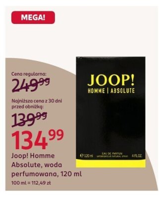 Joop! Homme Absolute woda perfumowana 120 ml promocja w Rossmann
