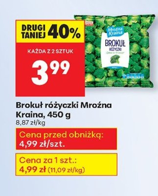 Brokuł różyczki Mroźna Kraina, 450 g promocja w Biedronka