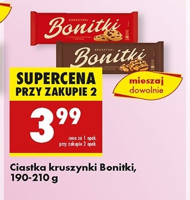 Ciastka kruszynki z orzeszkami arachidowymi i czekoladą mleczną Bonitki promocja