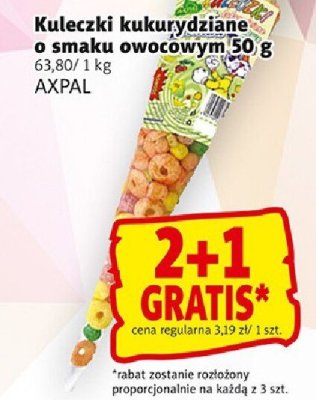 Kuleczki kukurydziane o smaku owocowym 50 g AXPAL promocja w Prim Market
