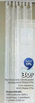 Firana DOLMA promocja w Jysk
