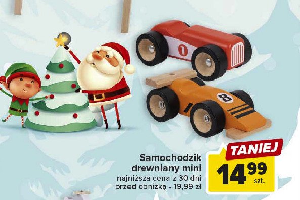 Samochodzik drewniany mini promocja