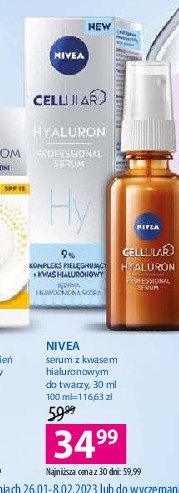 Serum do twarzy 9 efektów Nivea cellular hyalurron promocja
