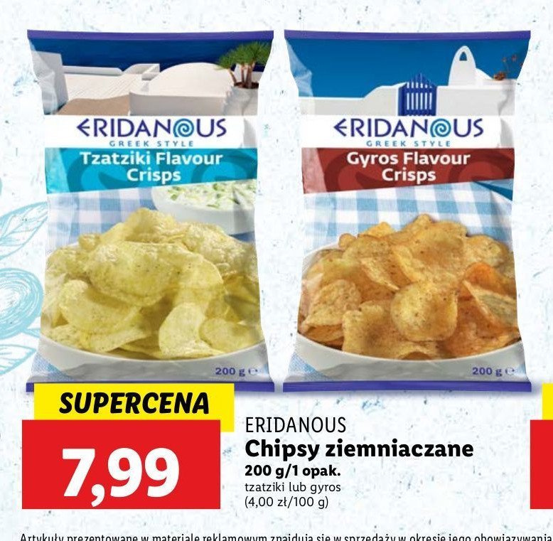 Chipsy tzatzinki flavour Eridanous promocja