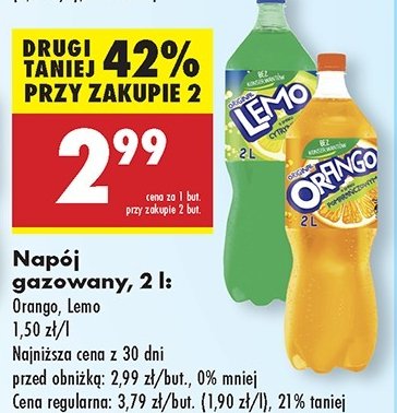 Napój o smaku cytrynowym Lemo promocja