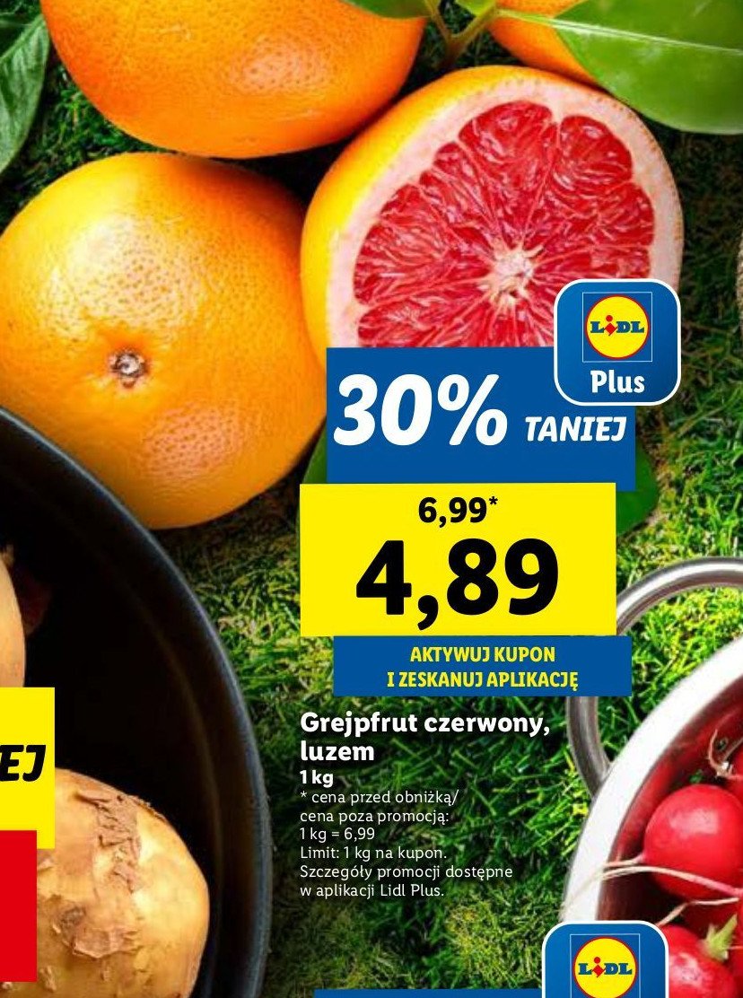 Grapefruit czerwony promocja w Lidl