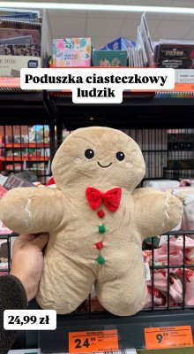 Poduszka ciasteczkowy ludzik promocja w Biedronka