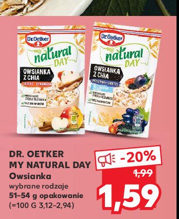 Owsianka z chia czarna porzeczka Dr. oetker my natural day promocja