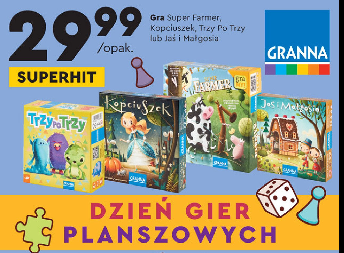 Gra trzy po trzy Granna promocja