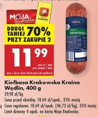 Kiełbasa krakowska Kraina wędlin promocja