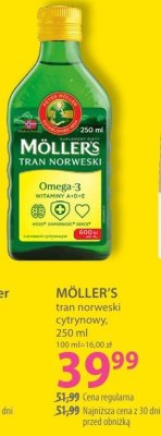 Tran norweski witaminowy MÖLLER'S promocja w Hebe