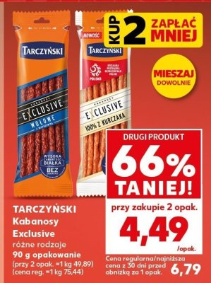 Kabanosy Exclusive różne rodzaje promocja w Kaufland