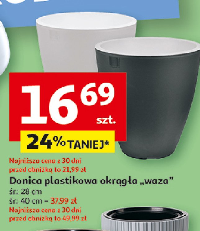 Donica okr膮g艂a waza 28 cm promocja