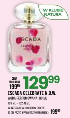 Perfumy Escada Celebrate N.O.W. promocja w Drogerie Natura
