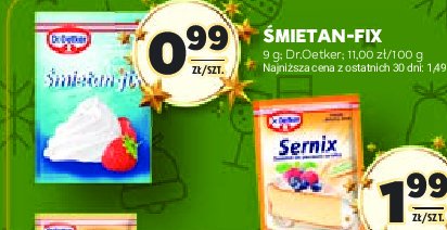 Śmietan-fix Dr. oetker promocja w Stokrotka