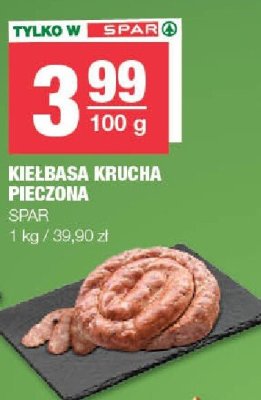 Kiełbasa krucha pieczona SPAR promocja w SPAR