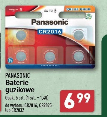 Baterie cr2016 Panasonic promocja w Aldi