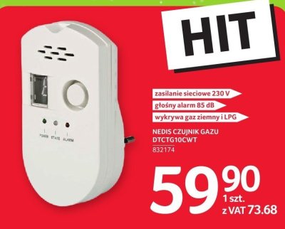 Czujnik gazu NEDIS DTCTG10CWT promocja w Selgros