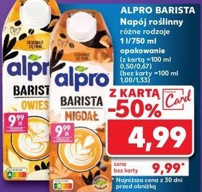 Napój migdałowy barista Alpro promocja