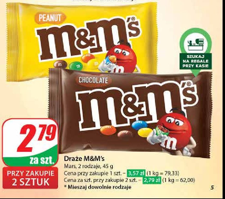 Draże orzechowe M&m's promocja