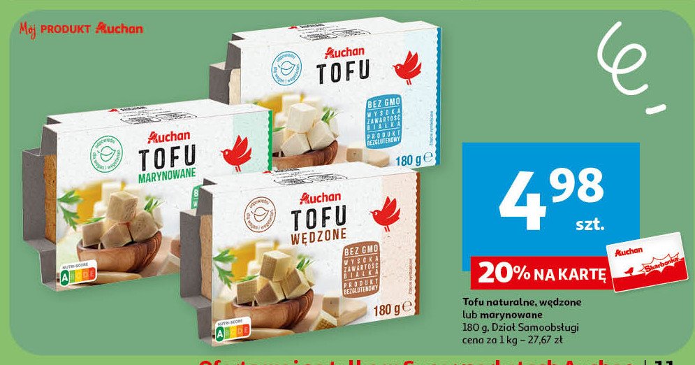 Tofu naturalne Auchan promocja w Auchan