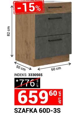 Szafka kuchenna 60D-3S promocja w Merkury Market