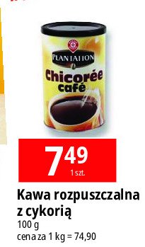 Kawa chicoree cafe Wiodąca marka plantation promocja