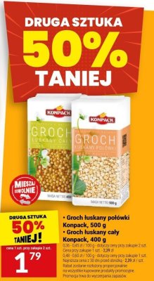 Groch łuskany cały Konpack, 400 g promocja w Twój Market