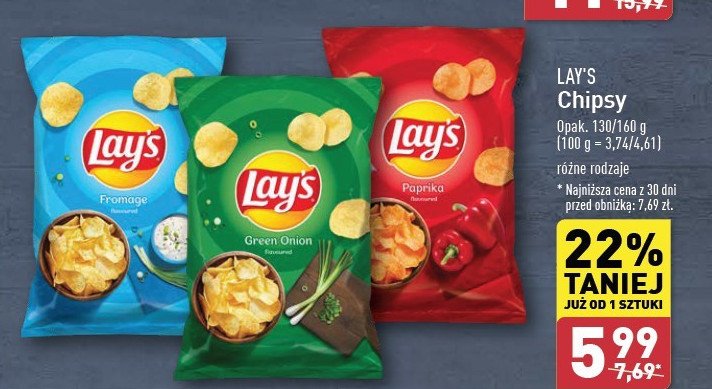 Chipsy fromage Lay's Frito lay lay's promocja w Aldi