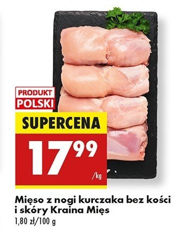 Mięso z nogi kurczaka bez kości i skóry Kraina mięs promocja