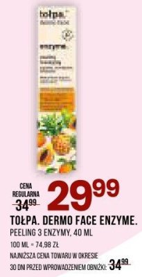 Peeling z 3 enzymami TOLPA Dermo Face Enzyme promocja w Drogerie Natura