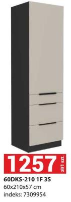 Szafka kuchenna 60DKS-210 1F 3S promocja w Merkury Market