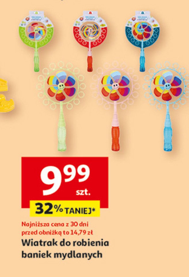 Wiatraczek do baniek mydlanych promocja w Auchan