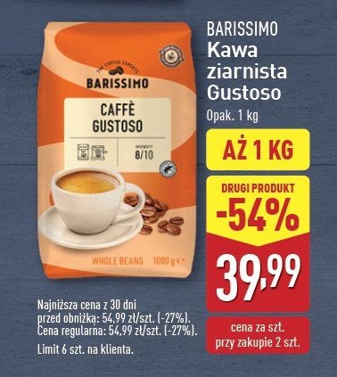 Kawa Barissimo caffe gustoso promocja w Aldi