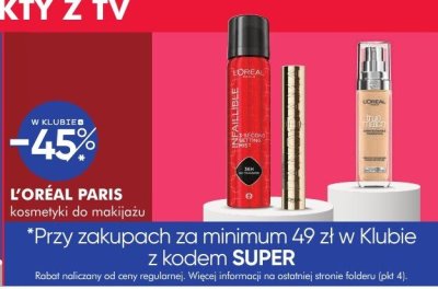 Kosmetyki do makijażu L'ORÉAL PARIS promocja w Super-Pharm