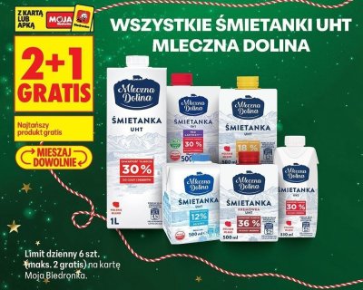 Śmietanka UHT Mleczna Dolina 30% promocja w Biedronka